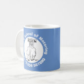 Mug Dessin animé d'école de conduite avec éléphant. (Devant gauche)