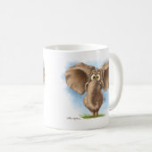 Mug Dessin animé d'éléphant mignon (Devant droit)