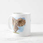 Mug Dessin animé d'éléphant mignon (Devant gauche)