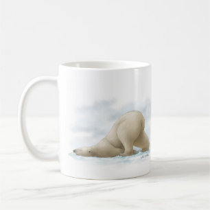 Mug Dessin animé d'ours polaire mignon dans la neige