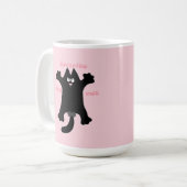 Mug #dessin animé #drôle #chat coussin de lancer (Devant gauche)
