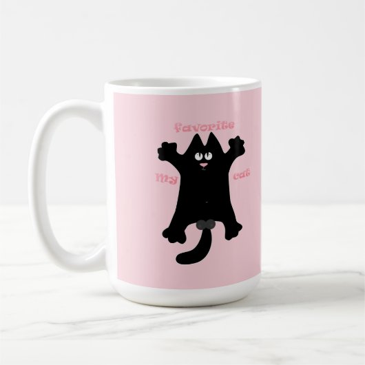 Mug #dessin animé #drôle #chat coussin de lancer (Gauche)