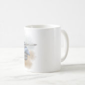 Mug Dessin animé drôle de lévrier gris endormi (Devant droit)