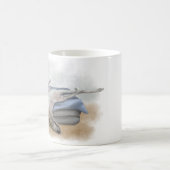 Mug Dessin animé drôle de lévrier gris endormi (Centre)