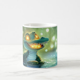 Mug Dessin animé mignon d'un crocodile ou d'un alligat