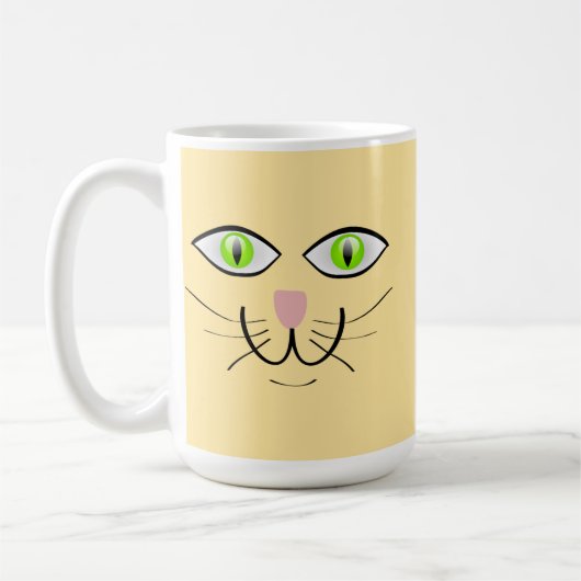 Mug Dessin animé visage drôle de chat-29034 (Gauche)