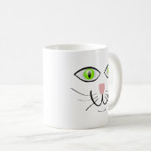 Mug Dessin animé visage drôle de chat-29034 (Devant droit)