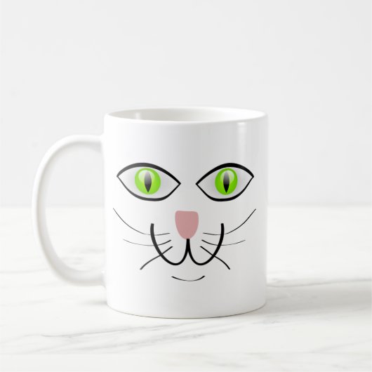 Mug Dessin animé visage drôle de chat-29034 (Gauche)