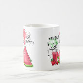 Mug Dessin aquarelle de pastèque et fraises (Centre)