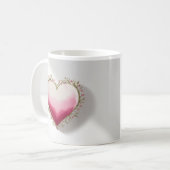 Mug Dessin artistique en forme de cœur (Devant gauche)