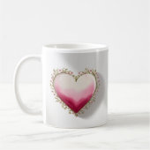 Mug Dessin artistique en forme de cœur (Gauche)