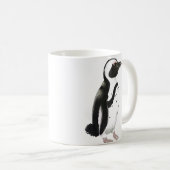 Mug dessin au crayon de pingouin africain (Devant droit)