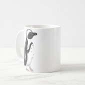 Mug dessin au crayon de pingouin africain (Devant gauche)