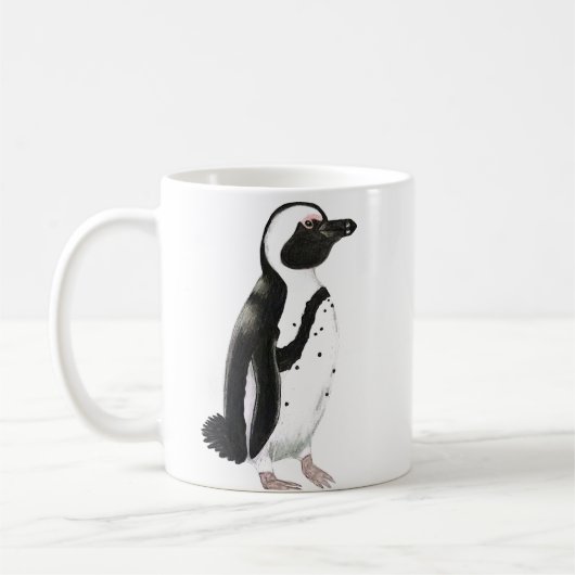 Mug dessin au crayon de pingouin africain (Gauche)