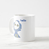 Mug Dessin au crayon de poupée bleue mignonne (Devant gauche)