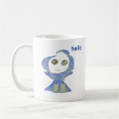 Mug Dessin au crayon de poupée bleue mignonne (Gauche)