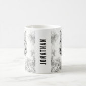 Mug Dessin au crayon léopard africain (Centre)