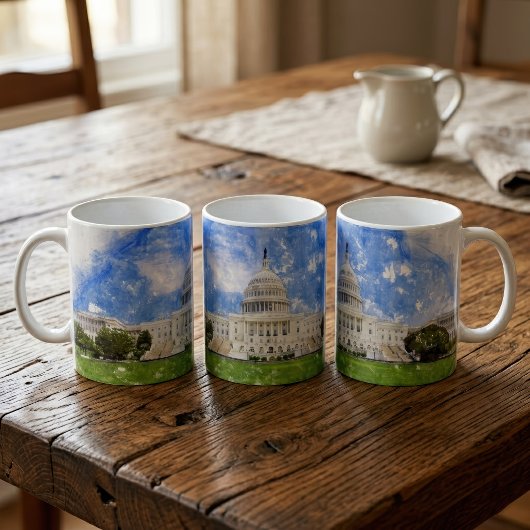 Mug Dessin au pastel du Capitole des États-Unis