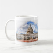 Mug Dessin au pastel du Capitole des États-Unis Washin (Gauche)