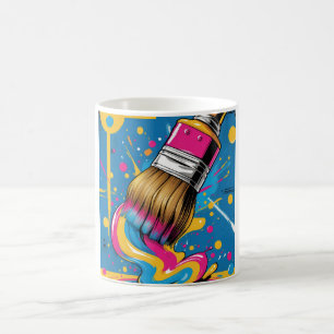 Mug Dessin au pinceau trait d'encre coloré