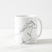 Mug Dessin au trait cheval (Devant droit)