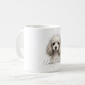 Mug Dessin au trait de caniche mignon, conception de t (Devant gauche)
