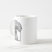 Mug Dessin au trait de poule polonaise - Conception dr (Devant gauche)