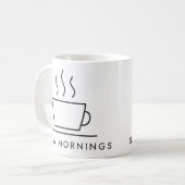 Mug Dessin au trait de Slow Mornings Coffee (Devant gauche)