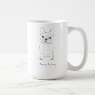 Mug Dessin au trait minimaliste de Bouledogue français