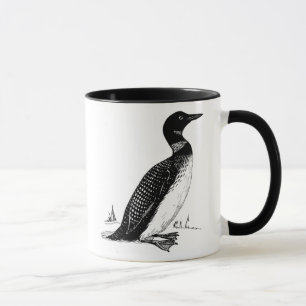 Mug Dessin au trait noir et blanc du plongeur