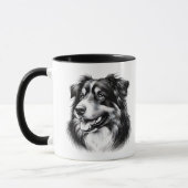 Mug Dessin Australian Shepherd (Gauche)