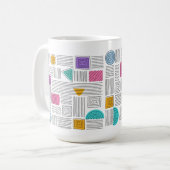 Mug Dessin Authentique Unique Art Abstrait (Devant gauche)