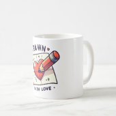 Mug Dessin avec amour (Devant droit)