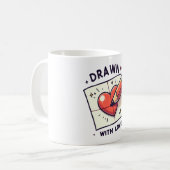 Mug Dessin avec amour (Devant gauche)