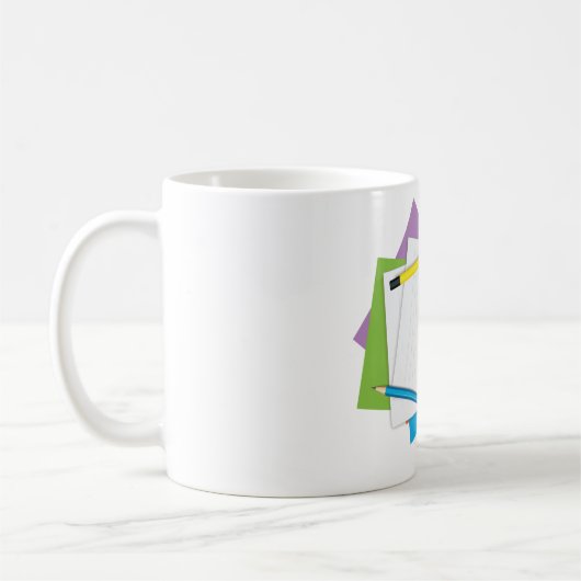 Mug Dessin avec crayons colorés (Gauche)