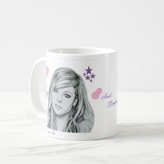 Mug Dessin Avril Lavigne (Devant gauche)