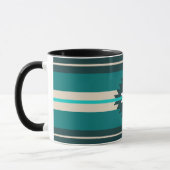 Mug dessin aztèque de couleur turquoise (Gauche)