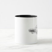 Mug Dessin Chevelle Chevelle en noir et blanc (Centre)