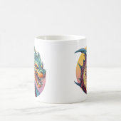 Mug Dessin chinois couleur dragon (Centre)