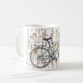 Mug Dessin coloré de vélo (Devant gauche)