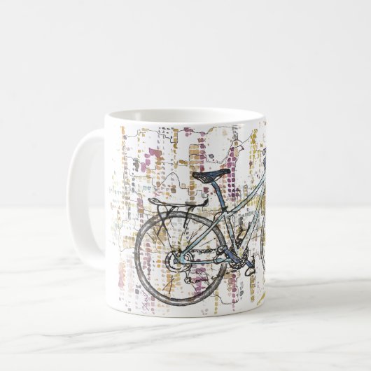Mug Dessin coloré de vélo (Devant gauche)