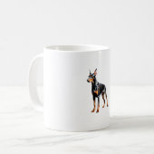 Mug Dessin crayon couleur d'un Doberman Pinscher. Esse (Devant gauche)