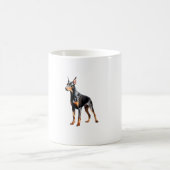 Mug Dessin crayon couleur d'un Doberman Pinscher. Esse (Centre)