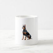 Mug Dessin crayon couleur d'un Doberman Pinscher. Esse (Centre)