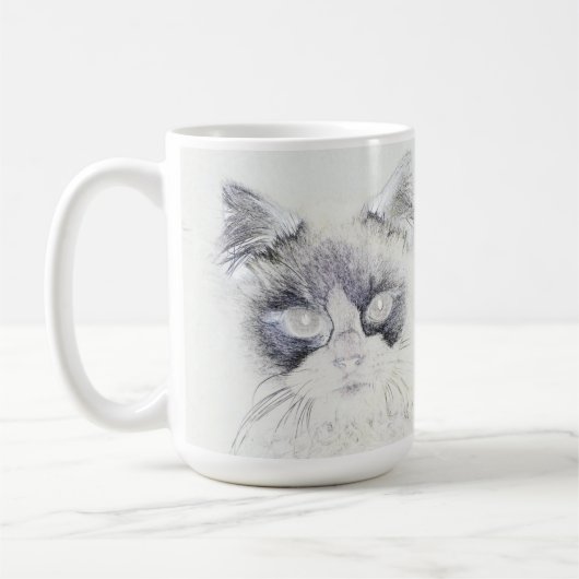 Mug Dessin crayon de chat (Gauche)