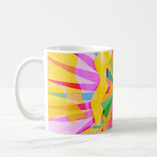 Mug dessin créatif Abstrait, arrière - plan coloré. (Gauche)