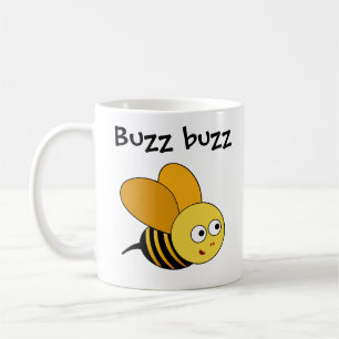 Mug Dessin d'abeille Dit Buzz Buzz & Nom de l'enfant M