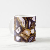 Mug dessin d'agate marron violet blanc (Devant gauche)
