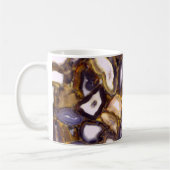Mug dessin d'agate marron violet blanc (Gauche)