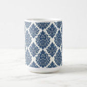 Mug dessin damas bleu (Centre)